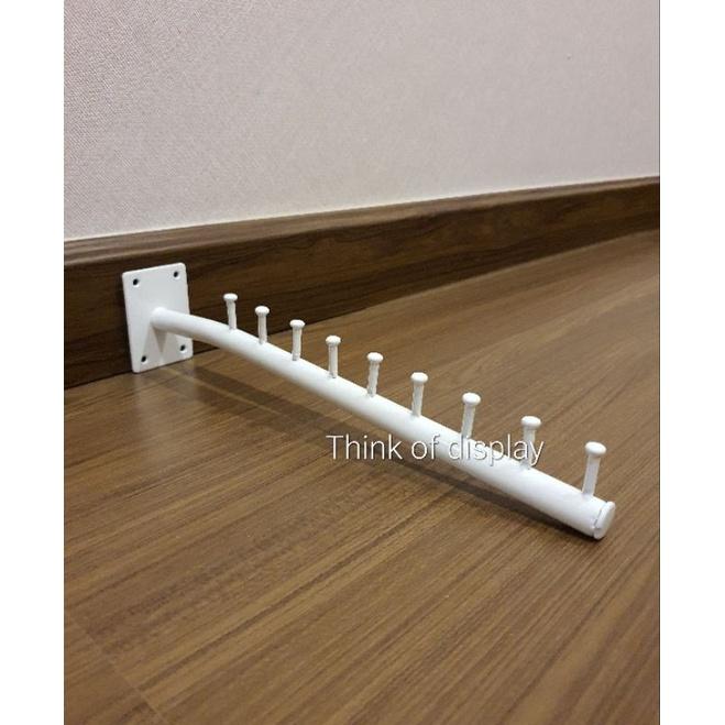 แขนติดผนัง 9 ปุ่ม สีขาว แพ็คละ 3 อัน - thumbnail 7