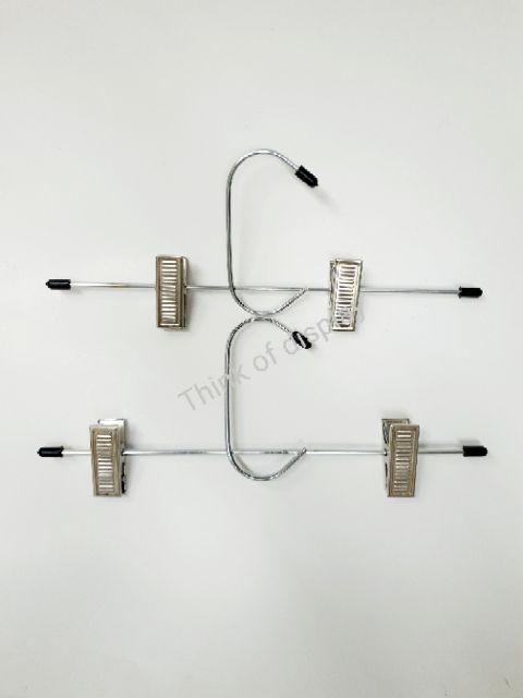 ไม้แขวนกางเกงกระโปรง ไม้แขวนหนีบกางเกง คอซี กิ๊บเหล็ก/กิ๊บพลาสติก แพ็คละ 12 ชิ้น - thumbnail 7