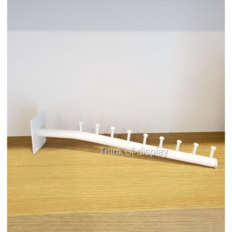 แขนติดผนัง 9 ปุ่ม สีขาว แพ็คละ 3 อัน - thumbnail 4