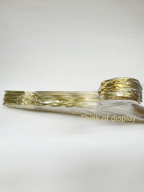 ไม้แขวนเสื้อเหล็กลวดทอง ไม้แขวนลายเกลียวสีทอง ไม้แขวนลวดเรียบสีทอง แพ็คละ 12 อัน - thumbnail 7