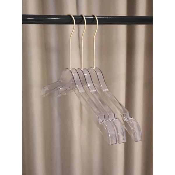 ไม้แขวนเสื้อพลาสติกใส ไม้หนีบกางเกงพลาสติกใส PS แพ็คละ 6 อัน/แพ็คละ 12อัน - thumbnail 7