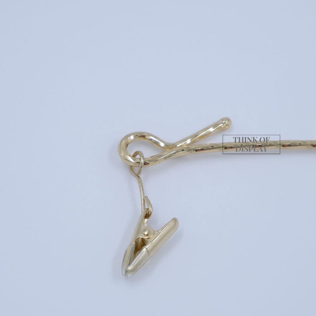 ไม้แขวนชุดชั้นใน ลายเกลียว ไม้หนีบชุดชั้นในเหล็กลายเกลียว สีทอง/สีโรสโกลด์ แพ็ค 12 ชิ้น - thumbnail 4