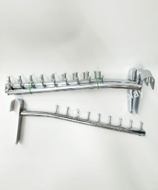 แขนเกี่ยวราวกลม  แขนเกาะราว AR906 ฮุกเกี่ยวเหล็กกลม 9 ปุ่ม แพ็คละ 3 อัน - thumbnail 4