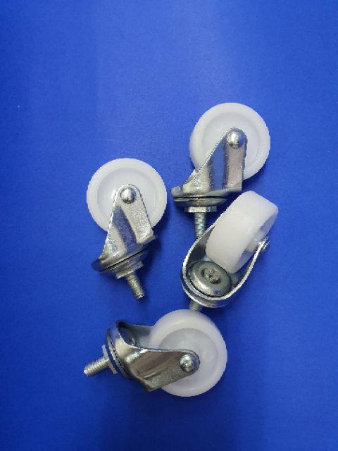 ล้อใส่ราวเสื้อ ล้อใส่ราวเหล็ก ล้อใส่ราวโชว์เสื้อผ้า มีเบรก/ไม่มีเบรก 1ชุดมี 4 ล้อ - thumbnail 6