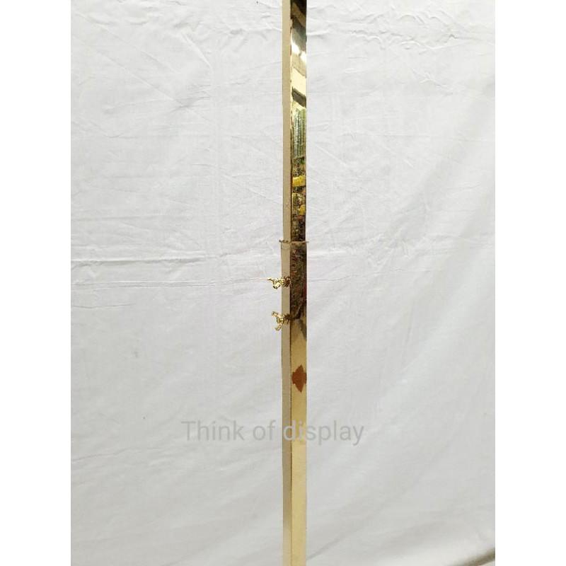 ราวสีทอง #613 ราวสีทองมีฐานไม้สีขาว - thumbnail 9