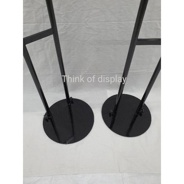 ราวบันไดลิง ราวแขวนโชว์เสื้อผ้า สีขาว/สีดำ - thumbnail 6