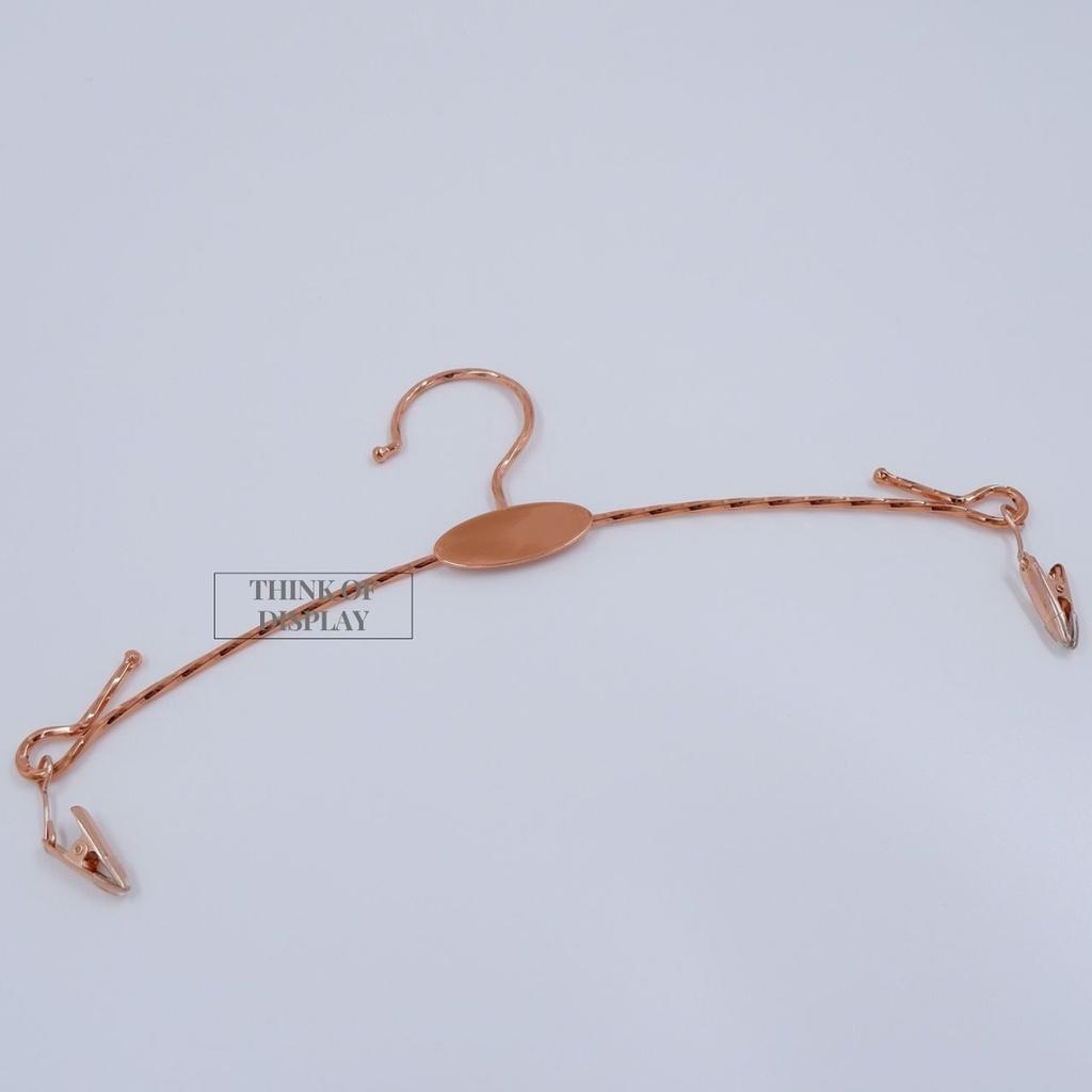 ไม้แขวนชุดชั้นใน ลายเกลียว ไม้หนีบชุดชั้นในเหล็กลายเกลียว สีทอง/สีโรสโกลด์ แพ็ค 12 ชิ้น - thumbnail 6