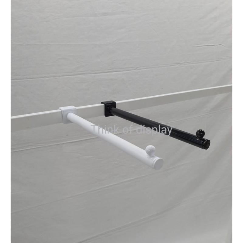 แขนเกี่ยวเหล็กกล่อง 0.5"×1" แขนเกี่ยวแป๊บเล็ก แบบเรียบ 1 ปุ่ม สีขาว/ดำ แพ็คละ 3 อัน - thumbnail 4