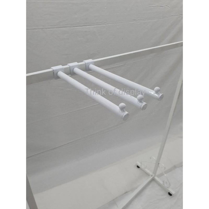 แขนเกี่ยวเหล็กกล่อง 0.5"×1" แขนเกี่ยวแป๊บเล็ก แบบเรียบ 1 ปุ่ม สีขาว/ดำ แพ็คละ 3 อัน - thumbnail 3