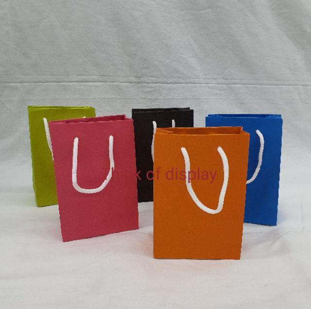 ถุงกระดาษหูเชือก #8 ถุงกระดาษสี แพ็คละ 50 ใบ - thumbnail 8