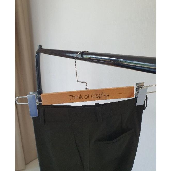 ไม้หนีบกางเกงไม้แท้ ไม้หนีบกางเกงกระโปรง ตะขอC สีเงิน แพ็ค 6 อัน/แพ็ค 12 อัน - thumbnail 6