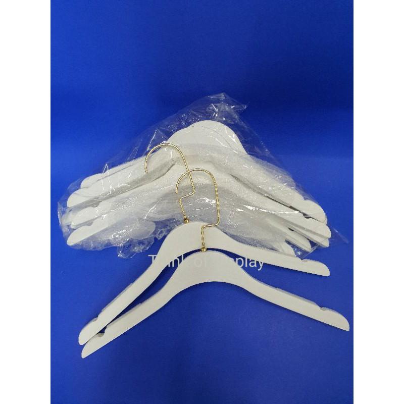 ไม้แขวนเสื้อเด็กไม้สีขาว 608 ไม้แขวนไม้ของเด็ก แพ็ค 6 อัน/แพ็ค 12 อัน - thumbnail 8