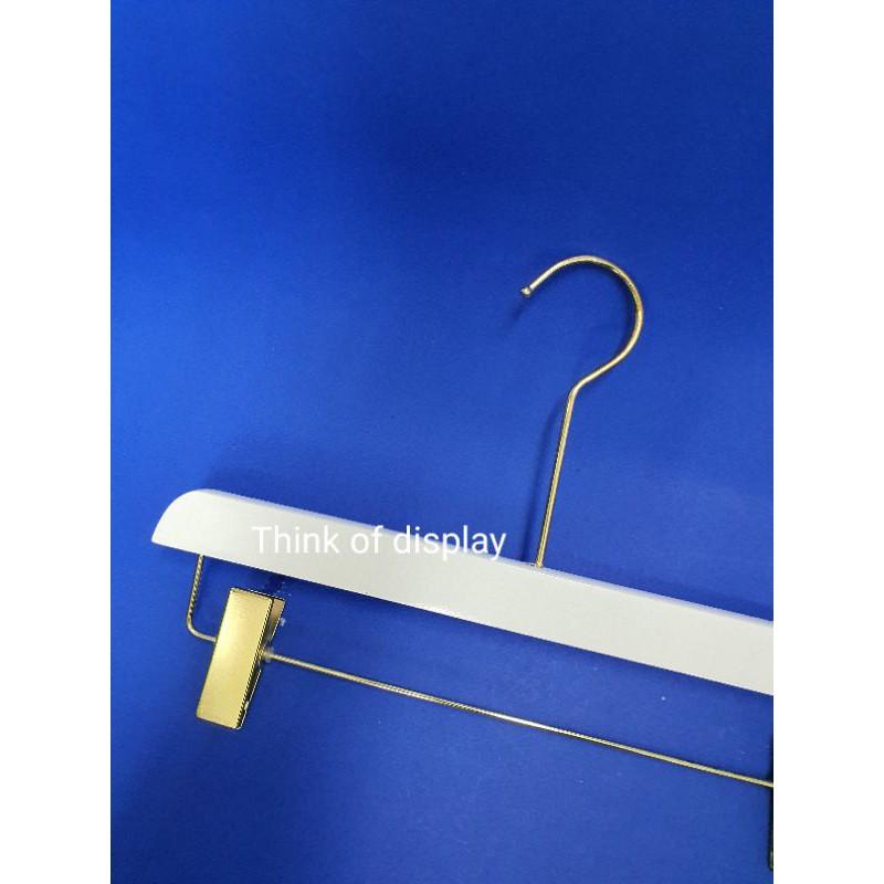 ไม้แขวนกางเกง ไม้สีขาว DU08-w ไม้หนีบกางเกง กระโปรง แพ็คละ 12 อัน และแพ็ค 6 อัน - thumbnail 6