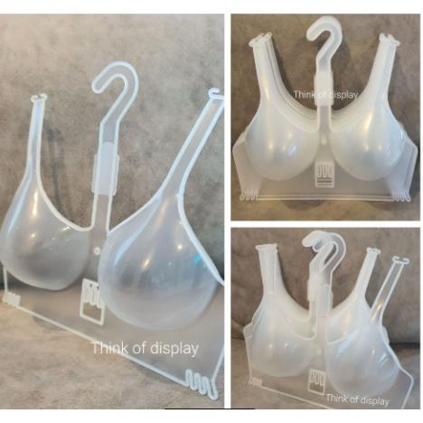 ไม้แขวนชุดชั้นใน โครงโชว์เสื้อใน พลาสติกใส แพ็คละ 6 ชิ้น/12 ชิ้น