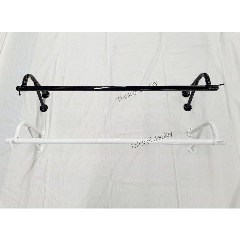 ราวยึดผนังแขวนเสื้อ ราวแขวนเสื้อผ้า รุ่นขา Y  เหล็กหนา สีขาว ดำ ทอง - thumbnail 4