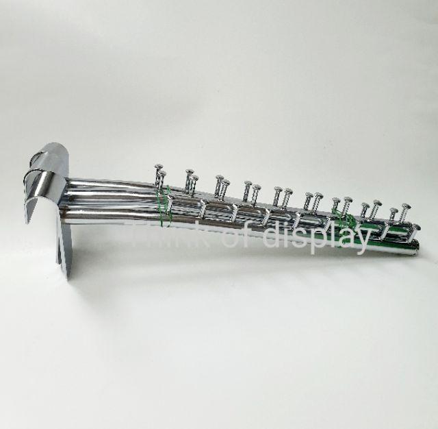 แขนเกี่ยวราวกลม  แขนเกาะราว AR906 ฮุกเกี่ยวเหล็กกลม 9 ปุ่ม แพ็คละ 3 อัน - thumbnail 5