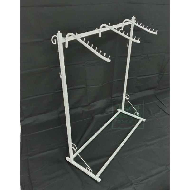 ราวเหล็กโชว์เสื้อ 3 แขนวินเทจ ราว 3 แขนขาม้วน - thumbnail 2