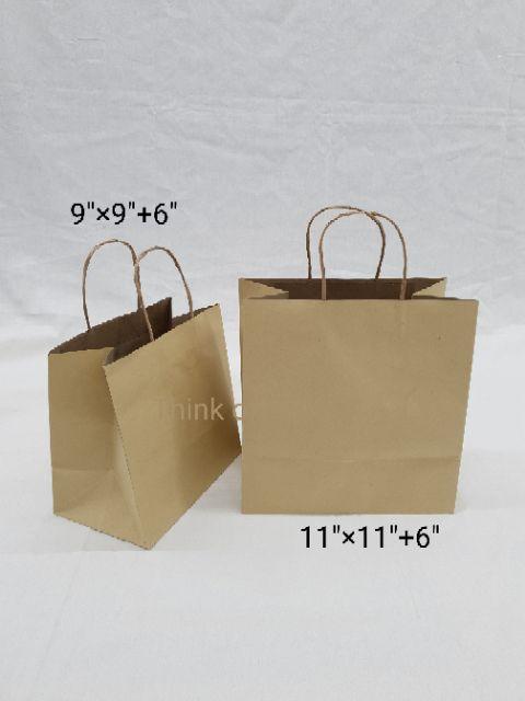 ถุงกระดาษมีหูหิ้วเกลียว ถุงทรงกล่อง มี 2 ขนาด แพ็คละ 50 ใบ - thumbnail 3