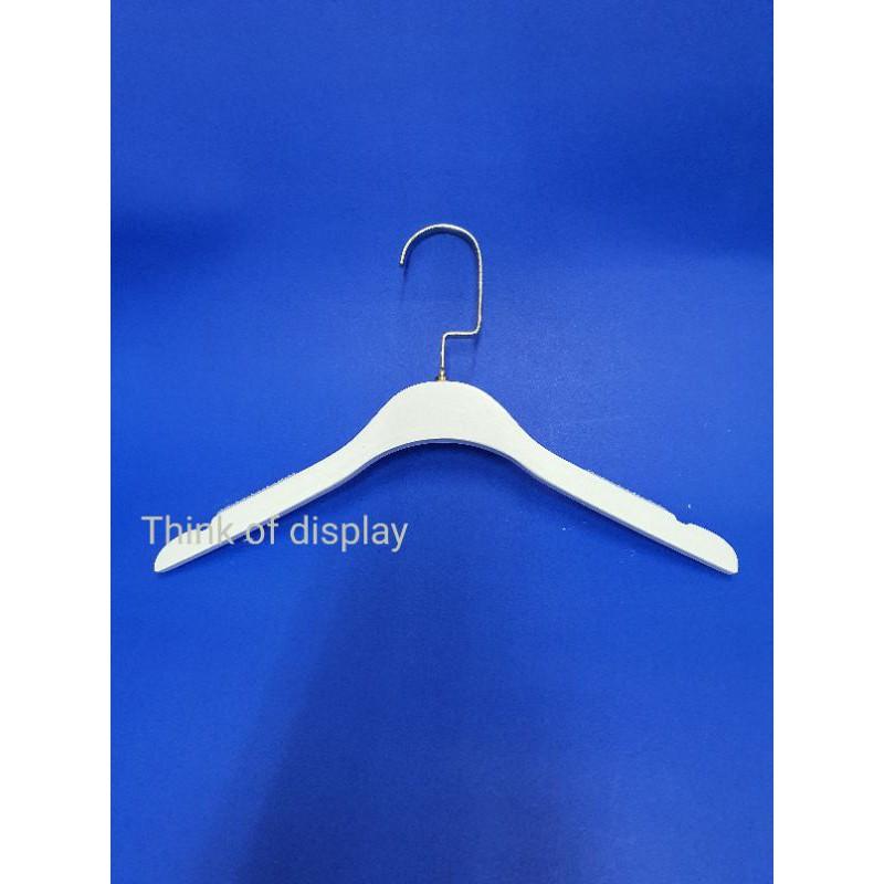 ไม้แขวนเสื้อเด็กไม้สีขาว 608 ไม้แขวนไม้ของเด็ก แพ็ค 6 อัน/แพ็ค 12 อัน - thumbnail 2