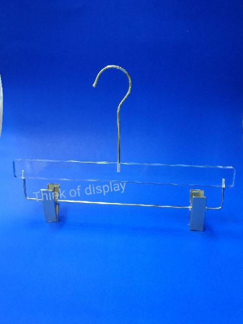 ไม้แขวนกางเกง กระโปรง ไม้หนีบอะคริลิคใส A01 ไม้แขวนไฮโซ แพ็คละ 1 ชิ้น/แพ็คละ 3 ชิ้น - thumbnail 2