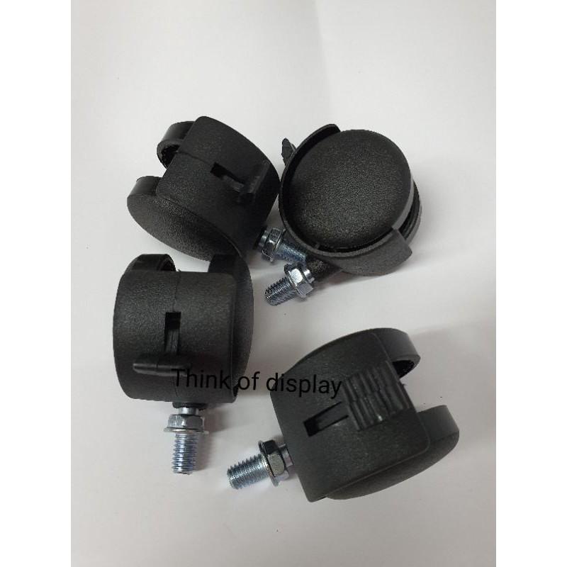 ล้อใส่ราวเสื้อ ล้อใส่ราวเหล็ก ล้อใส่ราวโชว์เสื้อผ้า มีเบรก/ไม่มีเบรก 1ชุดมี 4 ล้อ - thumbnail 9