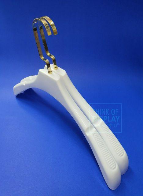 ไม้แขวนเสื้อ ไม้แขวนเสื้อพลาสติกสีขาว No.228 แพ็คละ12 ชิ้น - thumbnail 4