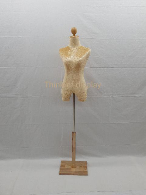 หุ่นผ้าขาไม้ผ้ากำมะหยี่  หุ่นโชว์ขาไม้หญิง ผ้ากำมะหยี่ มีหลายสี - thumbnail 7
