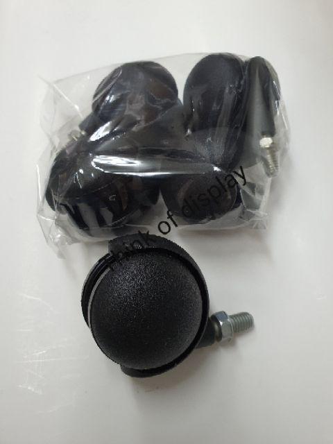 ล้อใส่ราวเสื้อ ล้อใส่ราวเหล็ก ล้อใส่ราวโชว์เสื้อผ้า มีเบรก/ไม่มีเบรก 1ชุดมี 4 ล้อ - thumbnail 3