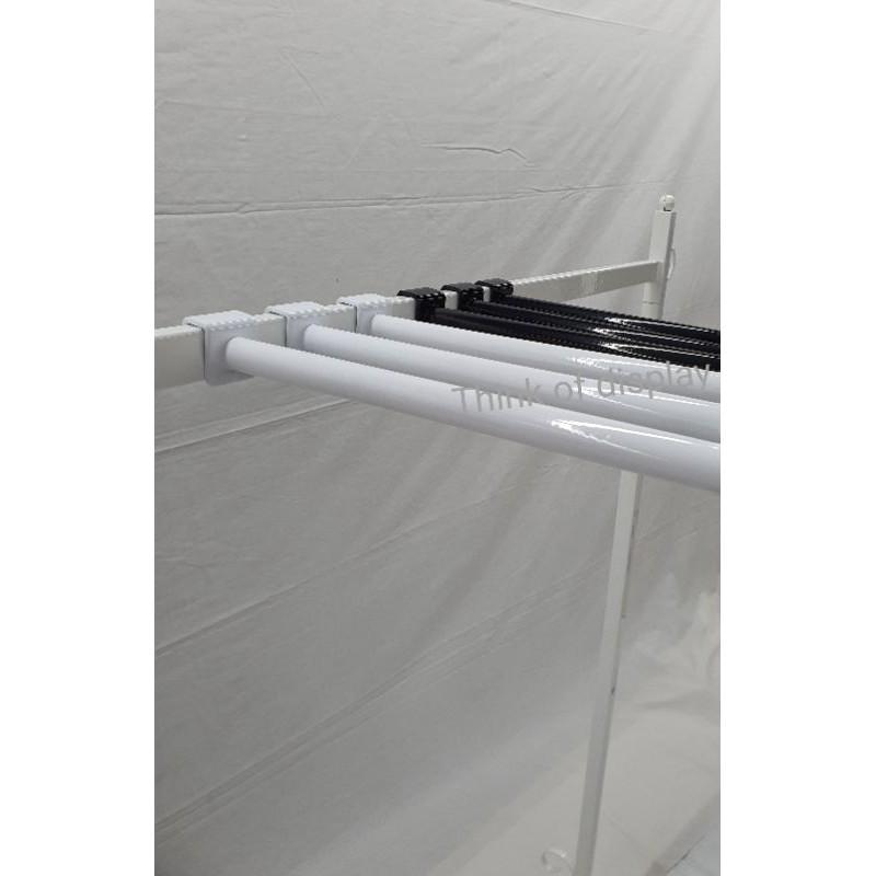 แขนเกี่ยวเหล็กกล่อง 0.5"×1" แขนเกี่ยวแป๊บเล็ก แบบเรียบ 1 ปุ่ม สีขาว/ดำ แพ็คละ 3 อัน - thumbnail 2