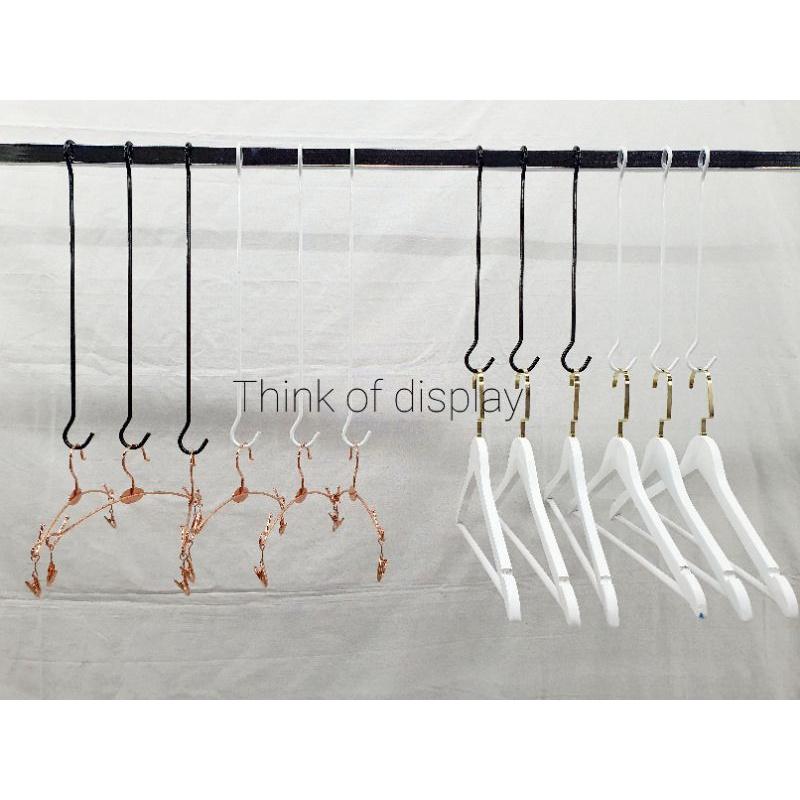 ตะขอโชว์สินค้า ตะขอแขวนไม้แขวนเสื้อ ตกแต่งราวแขวนเสื้อ แพ็คละ 3 อัน - thumbnail 5