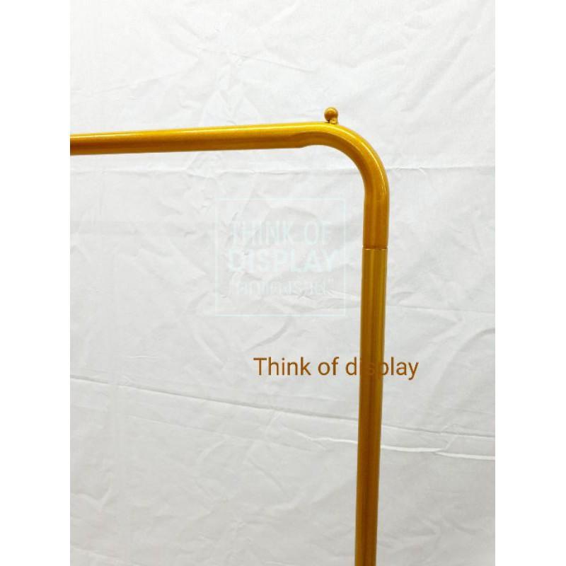 ราวสีทอง ราวแขวนเสื้อผ้าสีทอง ราวเหล็กกลมสีทอง 604 - thumbnail 4