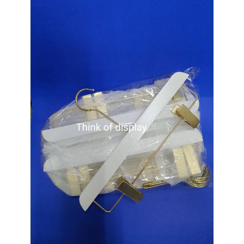 ไม้แขวนกางเกง ไม้สีขาว DU08-w ไม้หนีบกางเกง กระโปรง แพ็คละ 12 อัน และแพ็ค 6 อัน - thumbnail 4