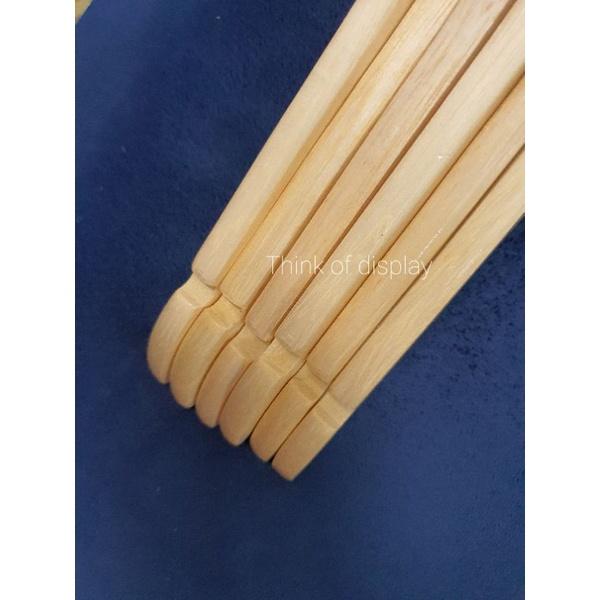 ไม้แขวนเสื้อไม้ มีร่องมีก้าน แขวนกางเกงได้ แพ็ค 6 อัน/แพ็ค 12 อัน - thumbnail 5