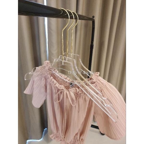 ไม้แขวนเสื้ออะคริลิคใส ไม้แขวนชุดแต่งงาน A01 แพ็คละ 1 ชิ้น/แพ็คละ 3 ชิ้น - thumbnail 6