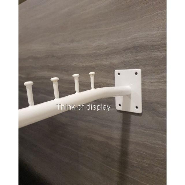 แขนติดผนัง 9 ปุ่ม สีขาว แพ็คละ 3 อัน - thumbnail 3