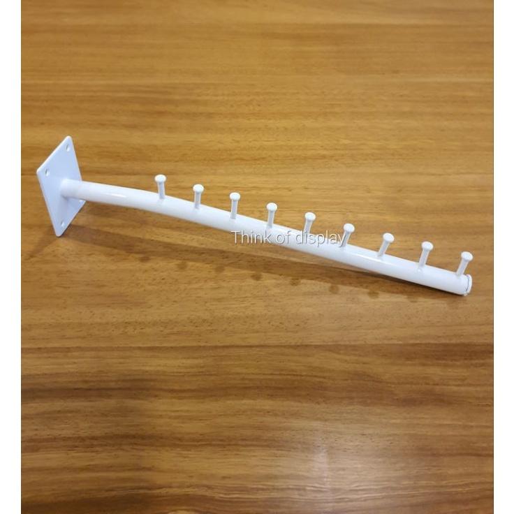 แขนติดผนัง 9 ปุ่ม สีขาว แพ็คละ 3 อัน - thumbnail 2