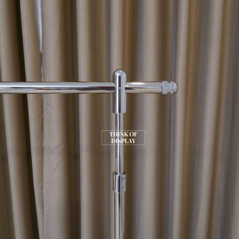 ราวแขวนเสื้อแสตนเลส ราวแสตนเลสสีเงิน#549 - thumbnail 3