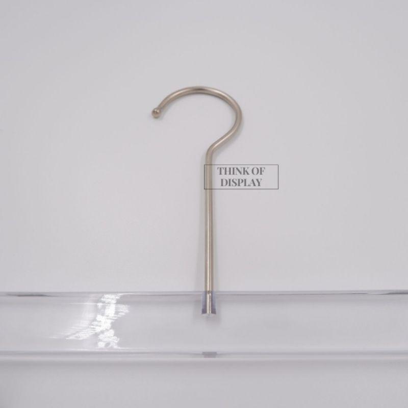 ไม้แขวนกางเกงกระโปรง ไม้แขวนพลาสติกใส PP04-1 มีคานล่าง แพ็คละ 5 อัน - thumbnail 9