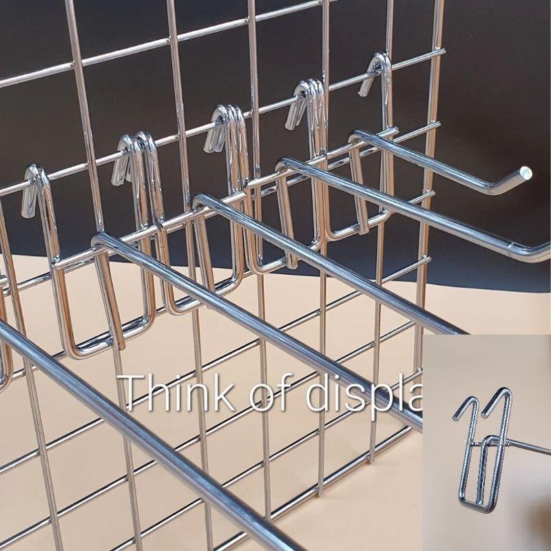 ฮุกแขวนสินค้า ฮุกหัวเข็มขัด ลวดหนาชุบโครเมี่ยม