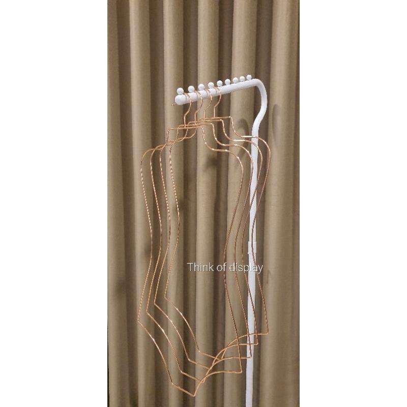 ไม้แขวนชุดว่ายน้ำ ลวดเหล็กสีทอง สีโรสโกลด์ สีเงิน แพ็คละ 1ชิ้น และแพ็คละ 5 ชิ้น - thumbnail 6