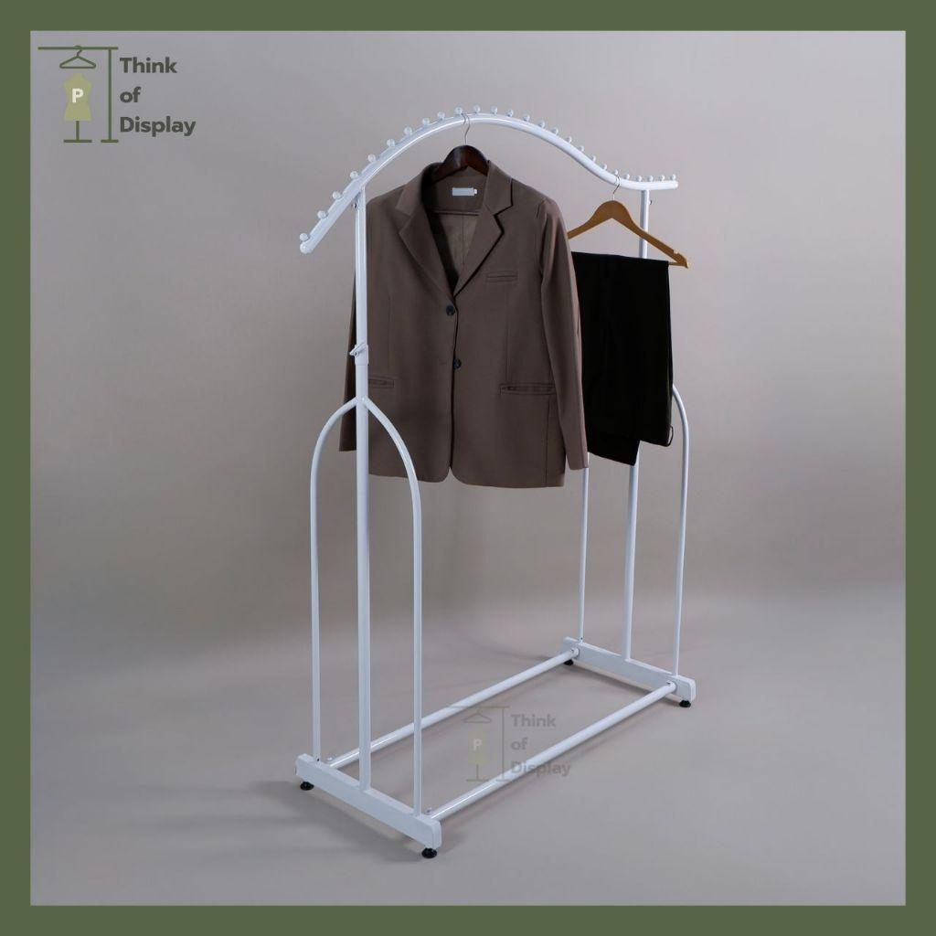 ราวโชว์เสื้อ ราวลูกคลื่น ราวไดโนเสาร์ สีขาว - thumbnail 7