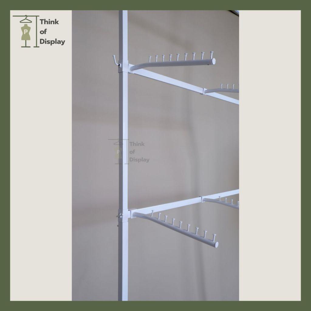 ราวโชว์เสื้อ ราว 3 แขน 2 ชั้น พร้อมแขนเกี่ยว 6 อัน /3ชั้นแขนเกี่ยว 9อัน - thumbnail 8