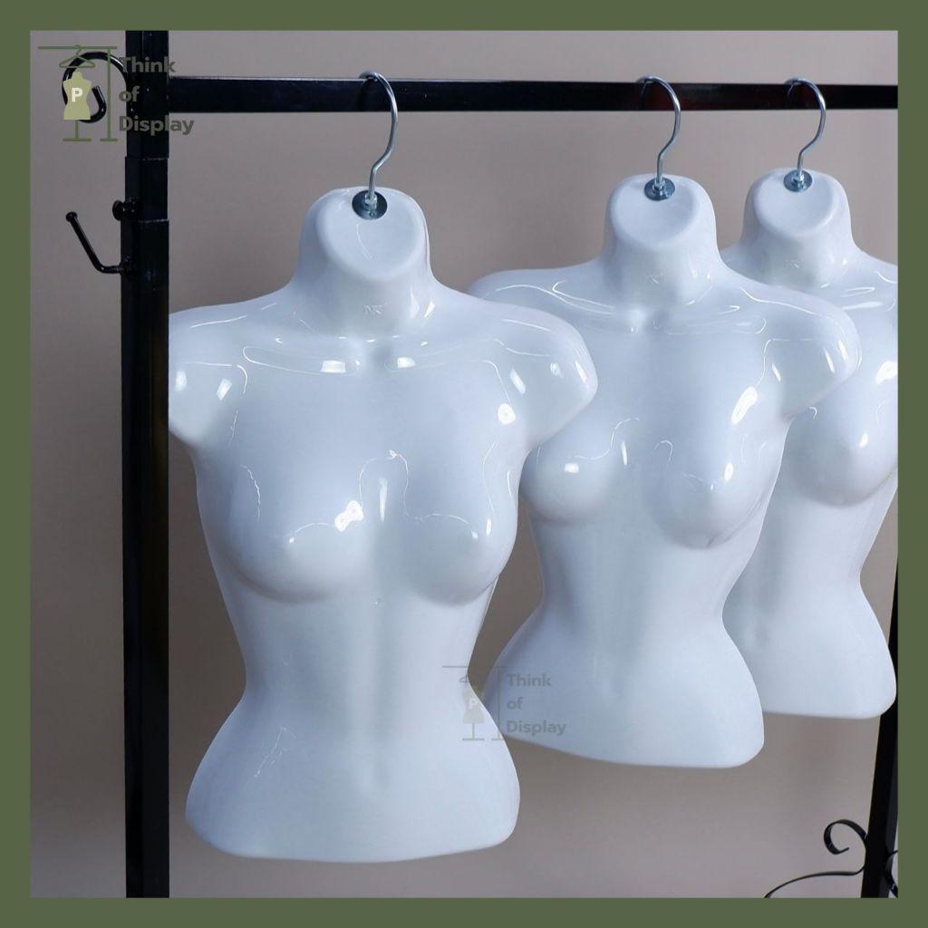 หุ่นแขวนพลาสติกหญิง หุ่นซีก หุ่นหญิงแบบแขวน ตัวยาว/ตัวสั้น3ส่วน แพ็ค 3 ตัว - thumbnail 9