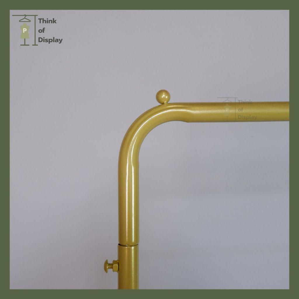 ราวแขวนเสื้อผ้า ราวเดี่ยวหัวโค้ง ราววินเทจ สีขาว/ดำ/ทอง ยาว 1 เมตร และสีทองยาว 1.2ม. - thumbnail 6