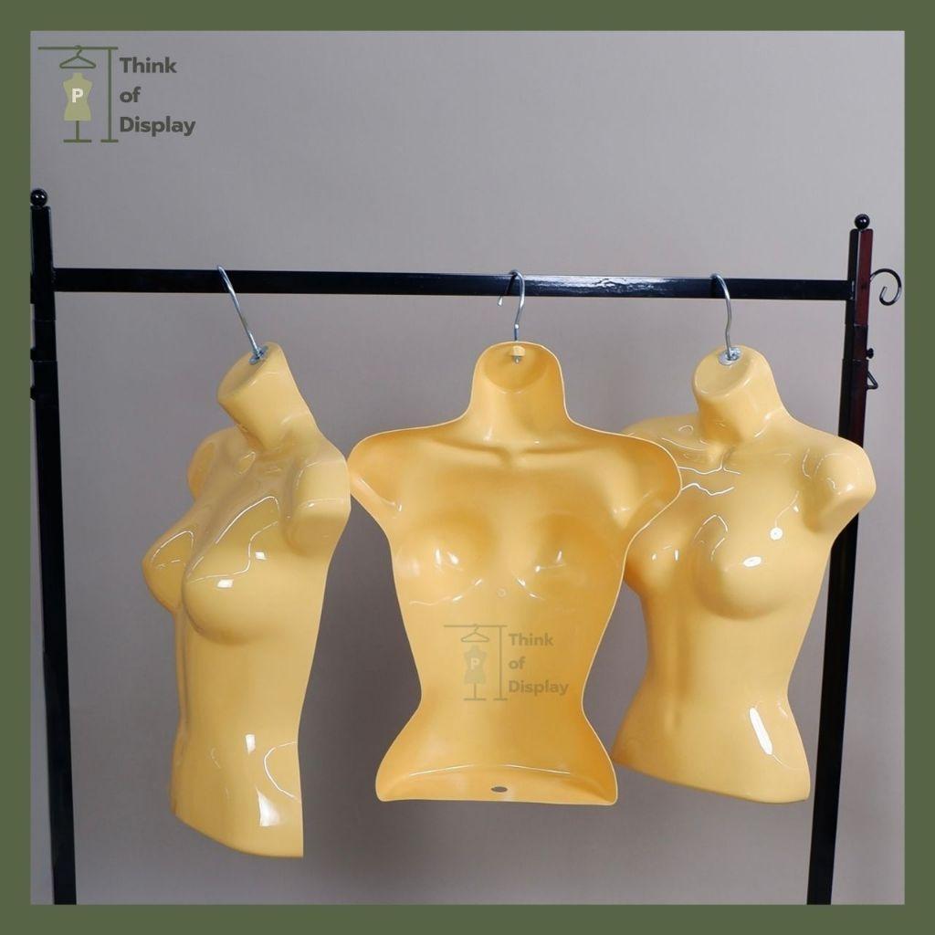 หุ่นแขวนพลาสติกหญิง หุ่นซีก หุ่นหญิงแบบแขวน ตัวยาว/ตัวสั้น3ส่วน แพ็ค 3 ตัว - thumbnail 7