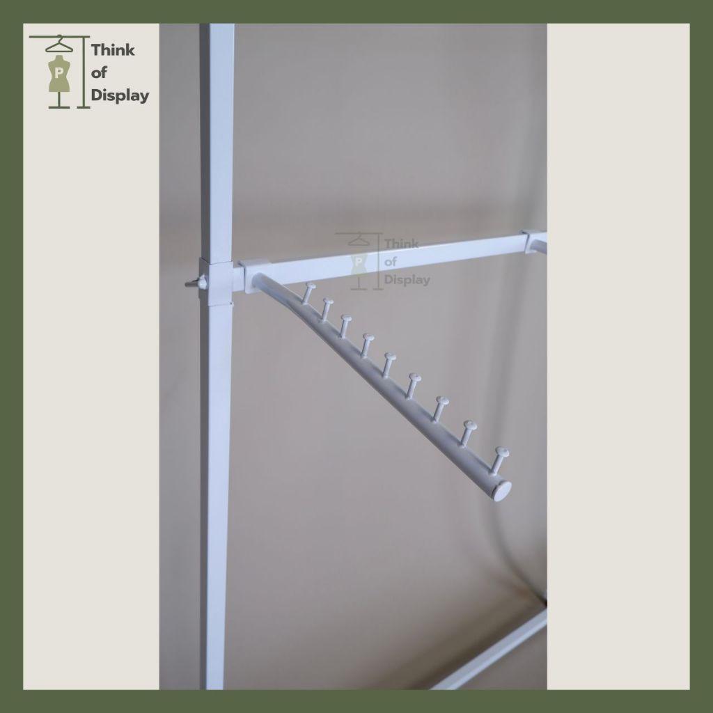 ราวโชว์เสื้อ ราว 3 แขน 2 ชั้น พร้อมแขนเกี่ยว 6 อัน /3ชั้นแขนเกี่ยว 9อัน - thumbnail 6