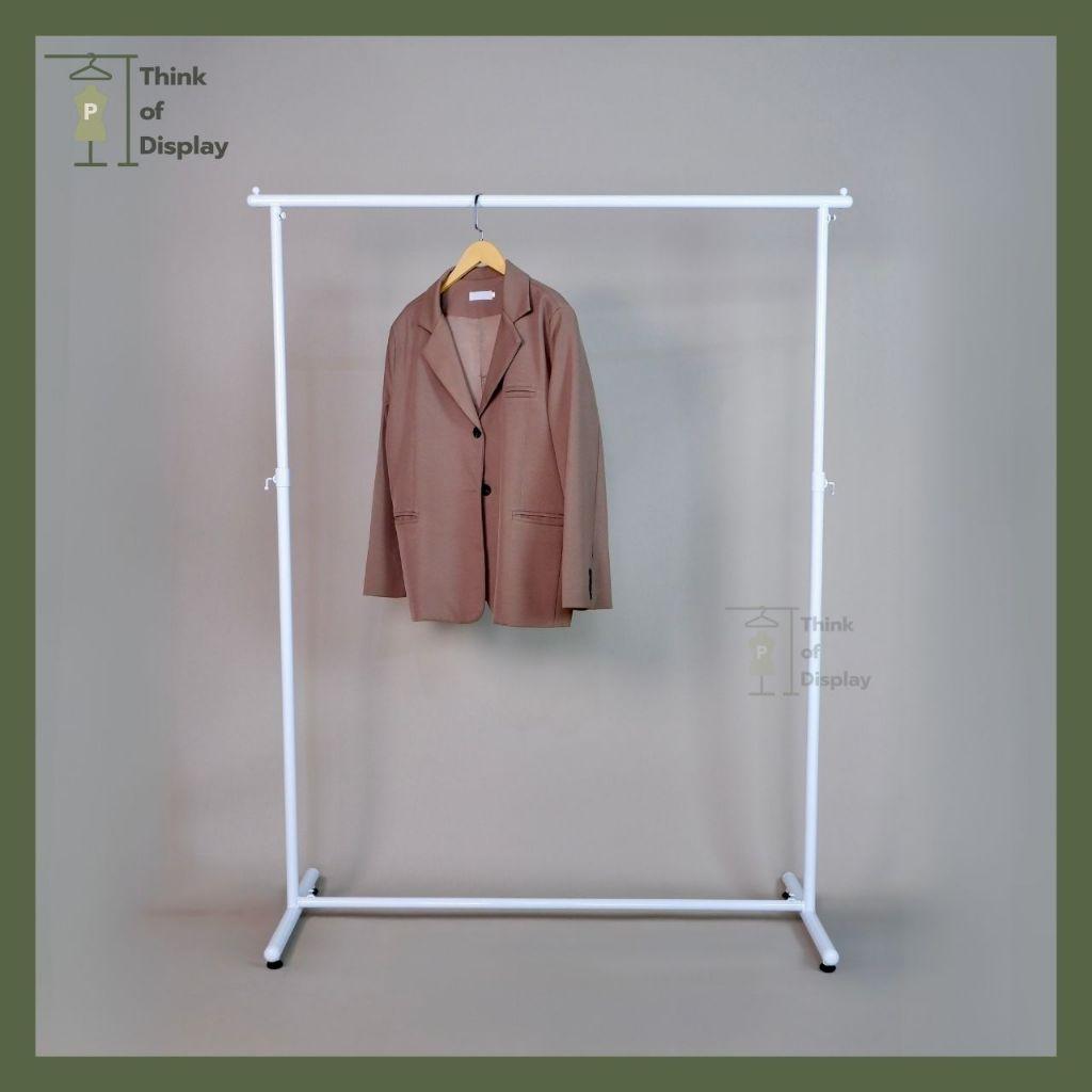 ราวแขวนเสื้อ ราวโชว์เสื้อ รุ่นราวหัวลูกปืน ยาว 60cm./100cm./120cm. - thumbnail 7