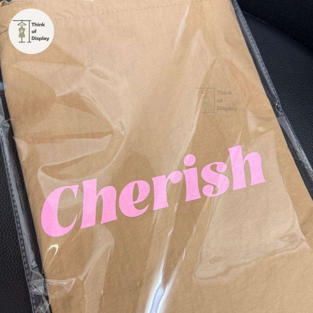 ถุงผ้า ถุงช้อปปิ้ง กระเป๋าลายCherish ถุงน่ารักพกพาง่าย กระเป๋าผ้าพับเก็บได้ - thumbnail 9