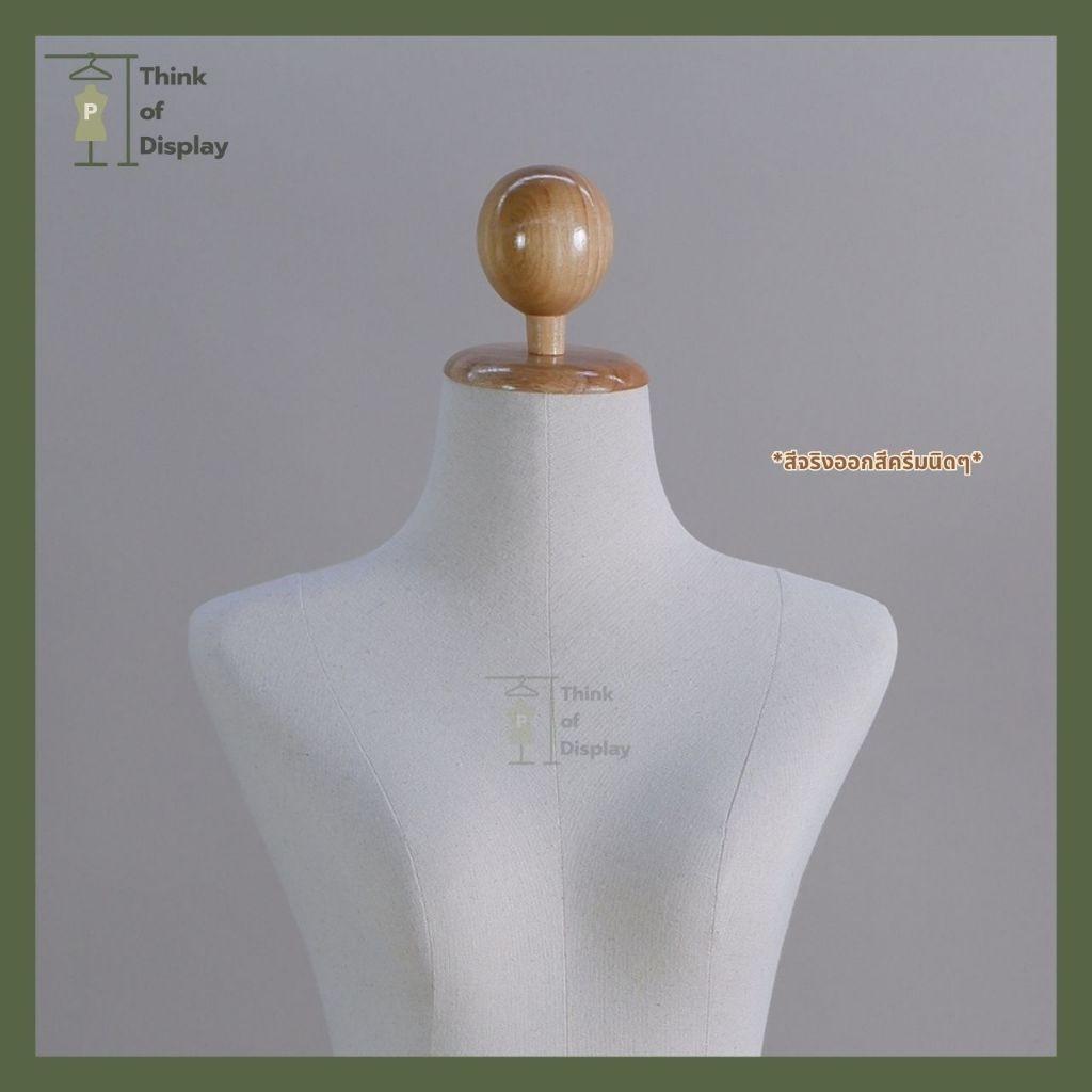 หุ่นโชว์เสื้อผ้าขาไม้ ชาย/หญิง หุ่นเดรฟผ้าขาไม้ - thumbnail 4