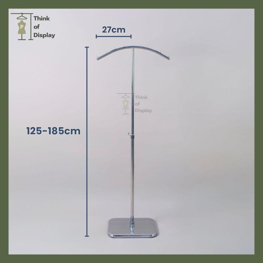 ราวสแตนเลสเสาเดี่ยว มี 4 รูปแบบ ราวสแตนเลสเงินเงา - thumbnail 4